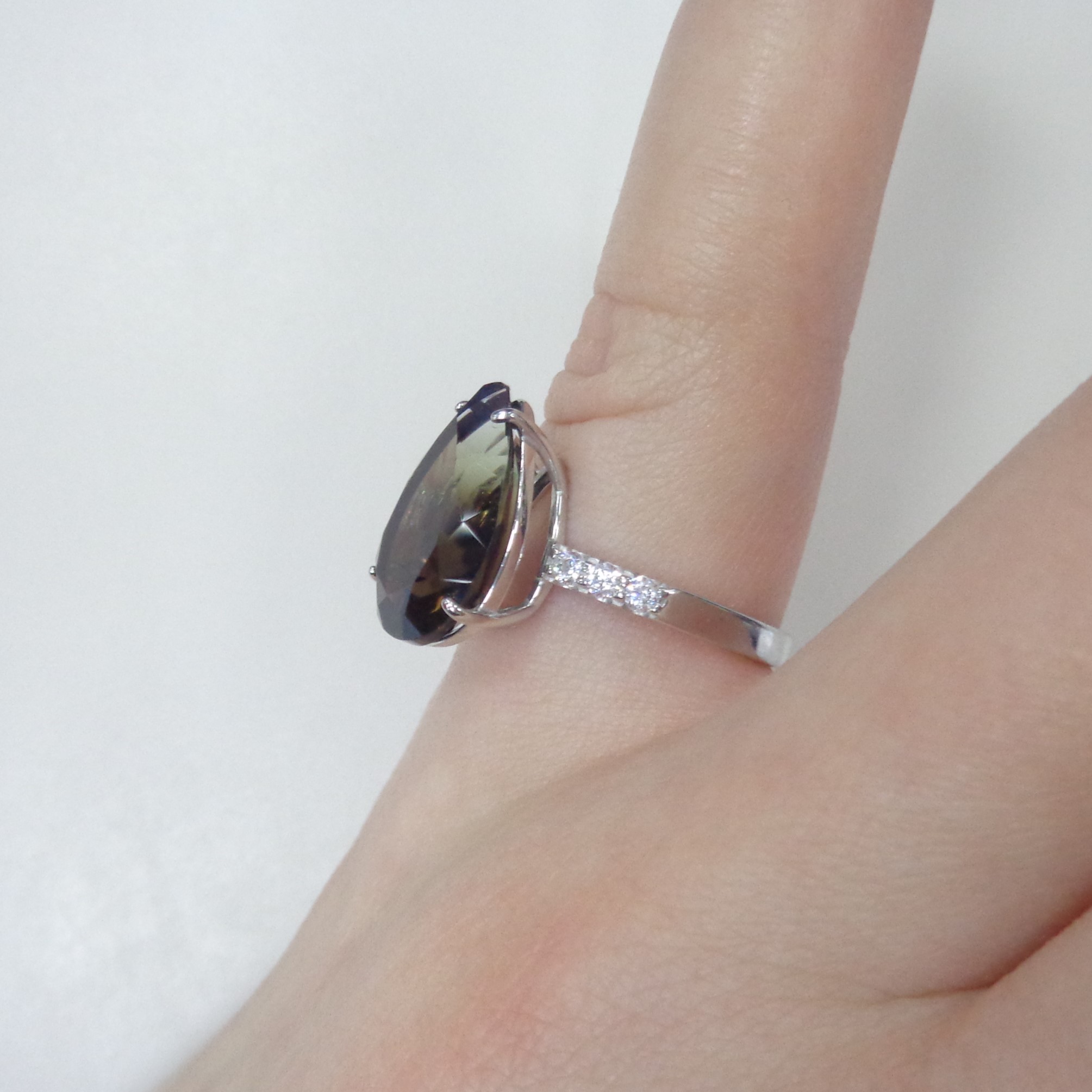 Серебряное кольцо с раухцитрином